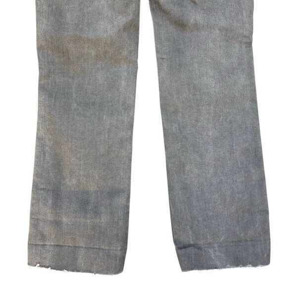 Banana Republic Gray Jeans Women’s Size 2 Classic Straight Leg Distressed Hem - Picture 7 of 9